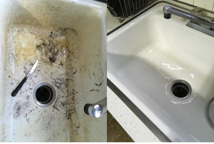 3."Shokët e shtëpisë menduan se lavamani ishte njollosur përgjithmonë. Vendosa tu provoj të kundërtën ”.