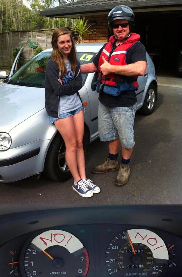 7. Babai i beson shumë vajzës si shofere