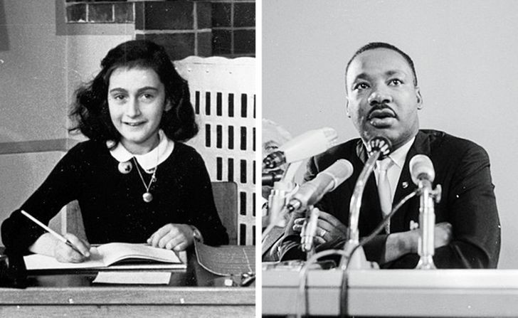4. Anne Frank dhe Martin Luther King Jr kanë lindur në të njëjtin vit