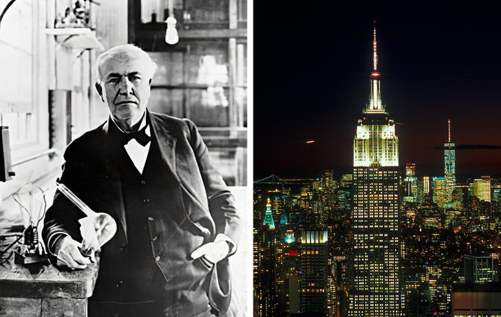 7. Thomas Edison ishte ende gjallë kur u inagurua Godina e Empire State.